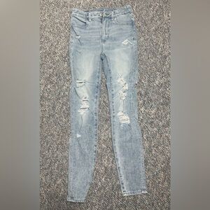 American eagle size 0 light blue jeans